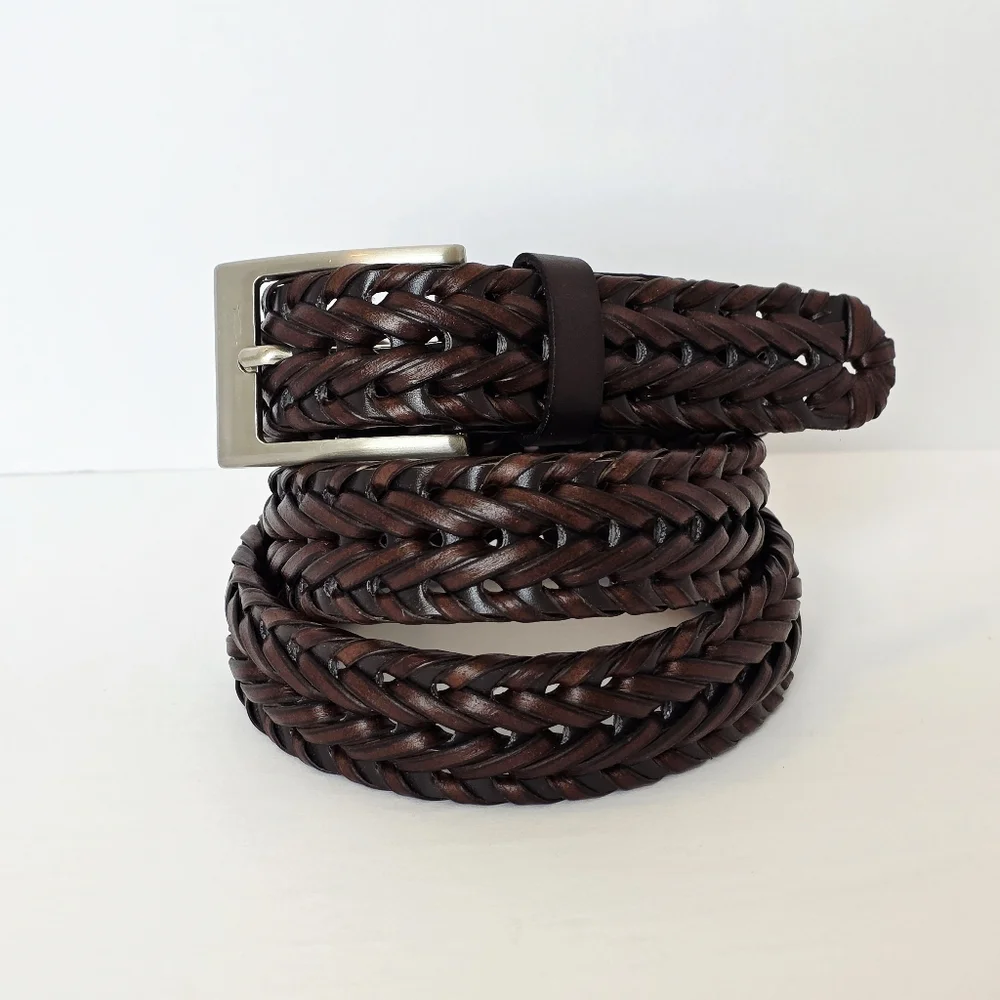 Tommy Bahama Braided Leather Belt Size 38/40 - Picture 2 of 7